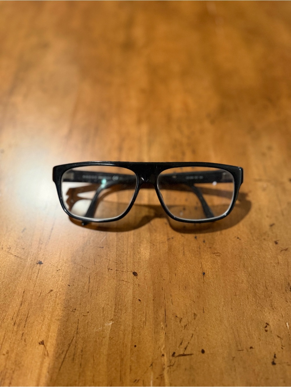 Gucci GG1009 807 Black Rectangular Eyeglass Frames 140 Made in Italy